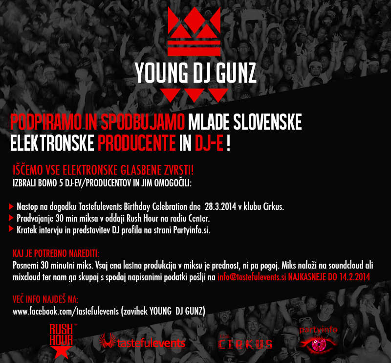 NATEČAJ ZA DIDŽEJE/PRODUCENTE – YOUNG DJ GUNS – rok za oddajo 14. 2. 2014