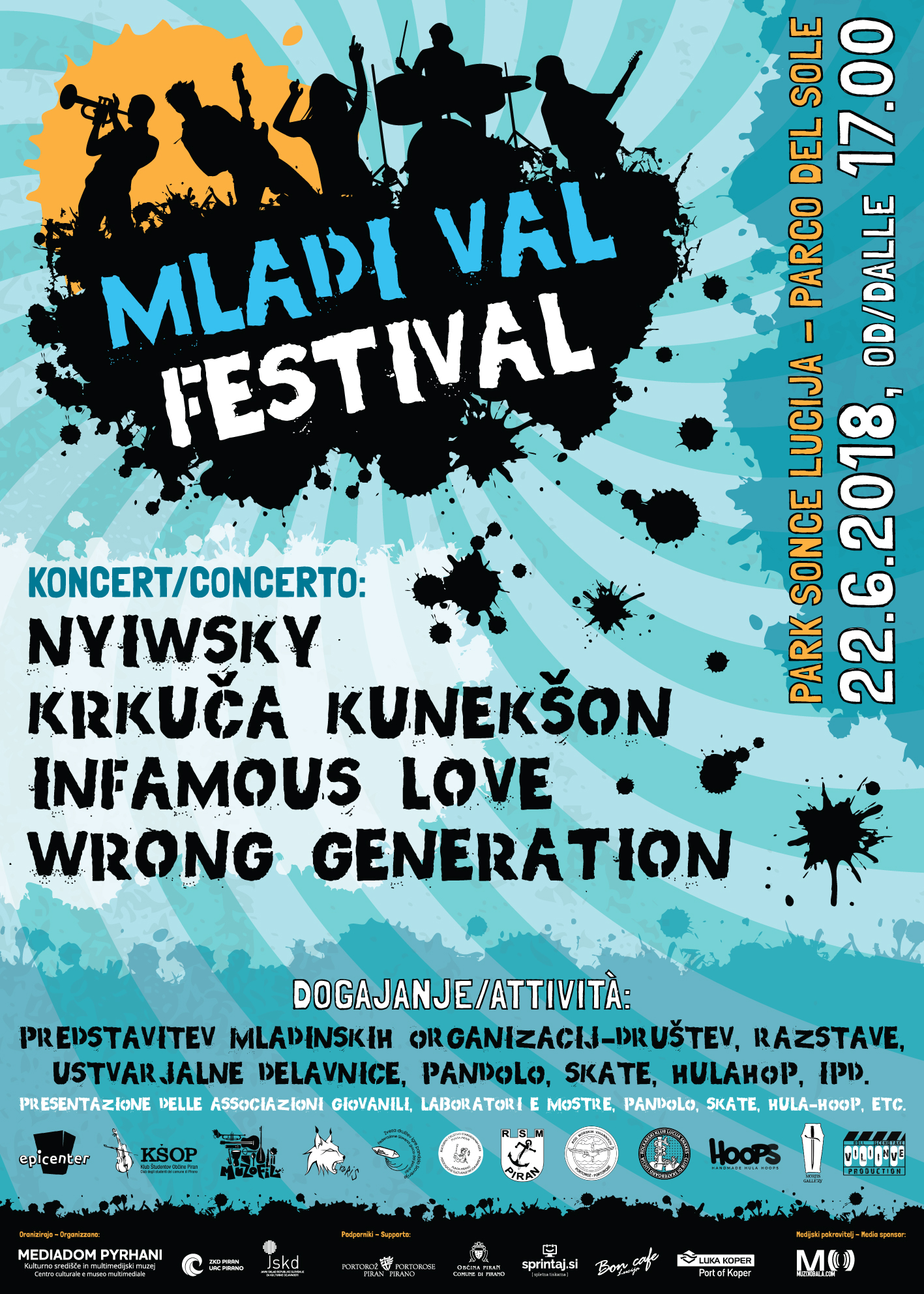 Mladi Val Festival 2018 v parku Sonce Lucija